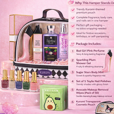 Premium Beauty Glow Hamper 💖 (Fragrance, Nails & Skincare Set)