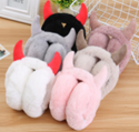 Kawaii Devil Horn Winter Earmuffs – Super Soft Plush Ear Warmers for Kids & Adults