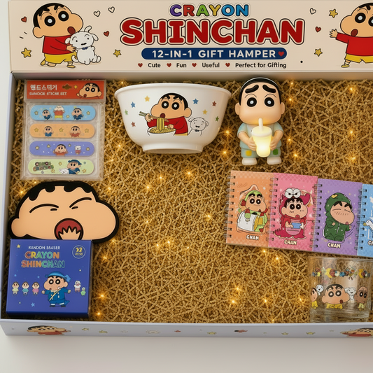 Crayon Shinchan 6-in-1 Ultimate Gift Hamper – Cute, Fun & Everyday Essentials|| Just For Shinchan Fans