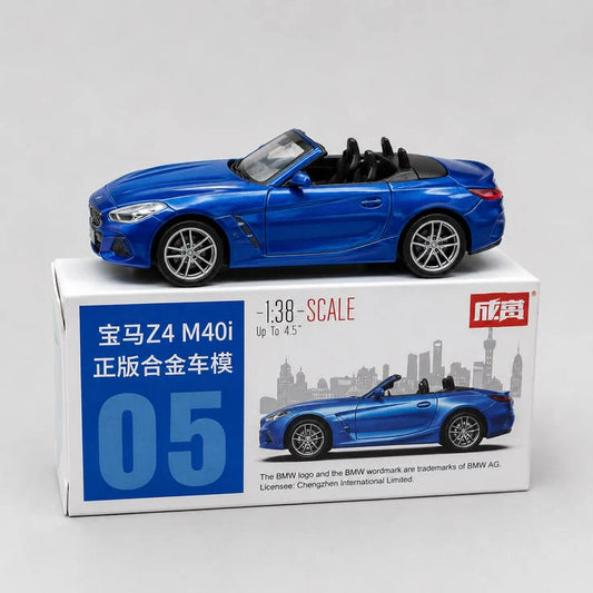 BMW Z4 M40i Convertible Official Licensed 1:38 Scale Diecast Car Model | Metal Alloy Toy Car with Pull Back Action, Opening Doors & Detailed Interior | Collectible Sports Car Miniature for Kids & Adults
