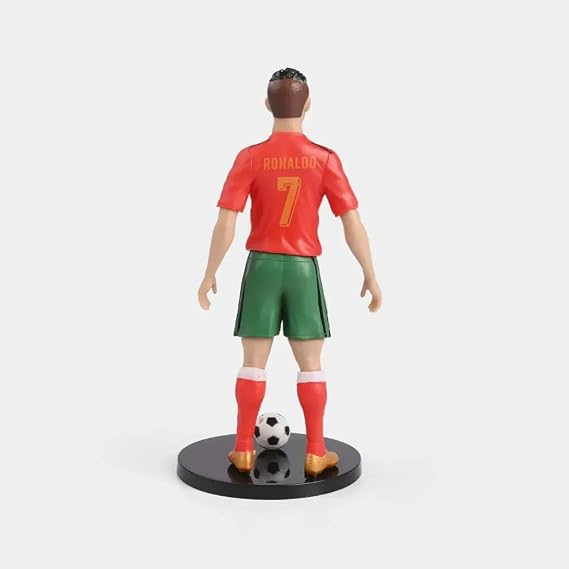 Cristiano Ronaldo Portugal #7 Football Action Figure – 22cm Collectible Soccer Player Statue with Ball & Display Stand | CR7 Fan Gift | FIFA Football Collectible Toy