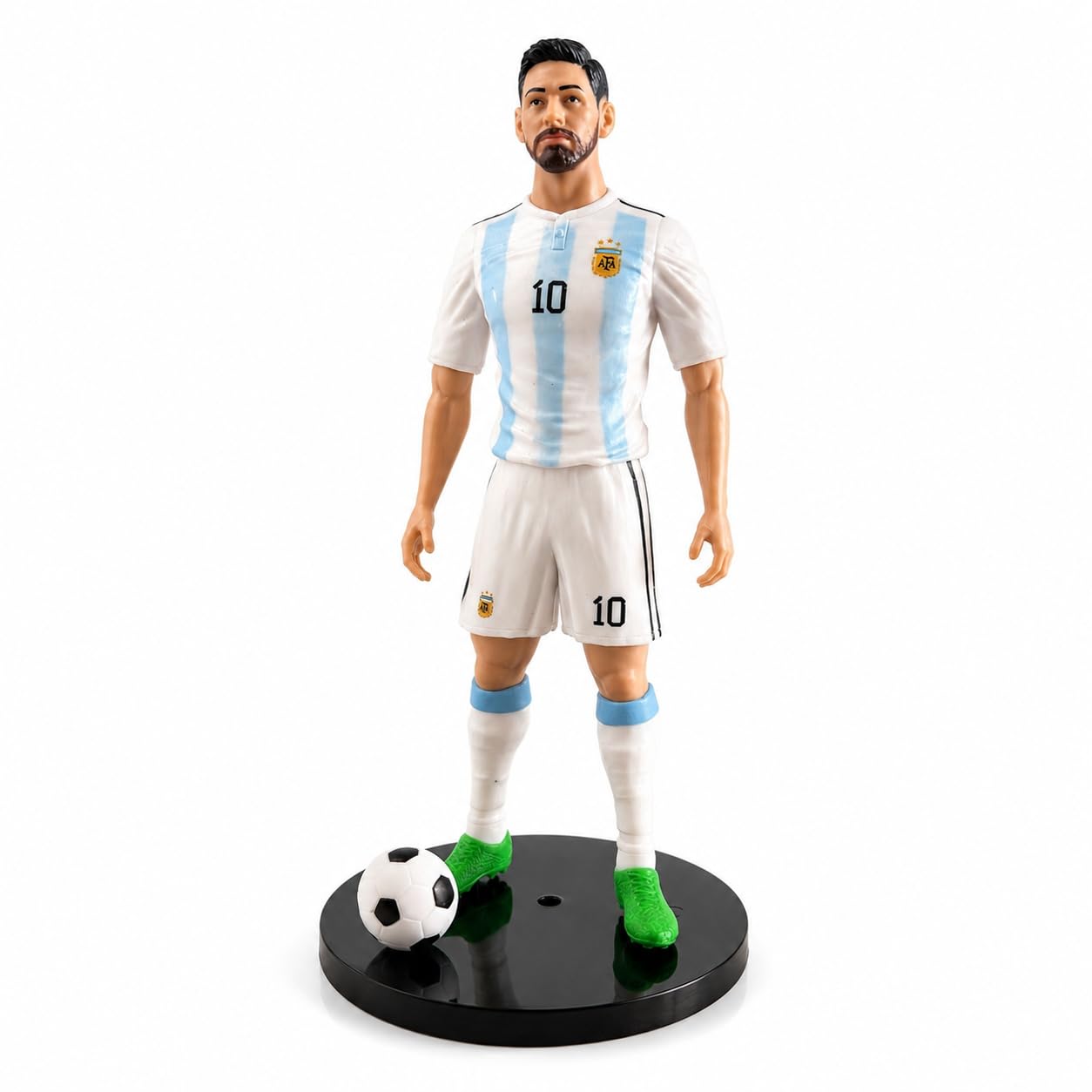 Argentina No. 10 Football Player Action Figure | Soccer Collectible Statue | Football Fan Gift | Premium Display Model