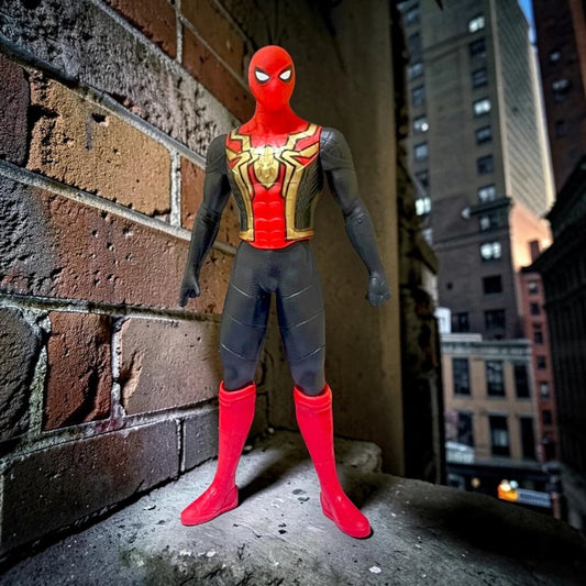 9-Inch (23CM) Spider-Inspired Superhero Action Figure with Rotatable Joints | Collectible PVC Toy | Red & Black Suit