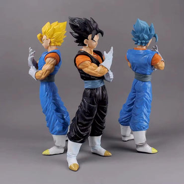 32cm Vegito Action Figure | Dragon Ball Z Super Saiyan Blue, Super Saiyan & Base Form Anime PVC Collectible Statue | Premium DBZ Display Model (1 Piece)