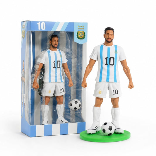 Argentina No. 10 Football Player Action Figure | Soccer Collectible Statue | Football Fan Gift | Premium Display Model