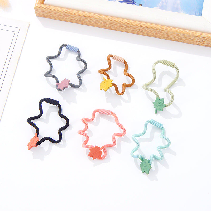 Stylish Maple Leaf M Shaped Hair Tie 2 PCS