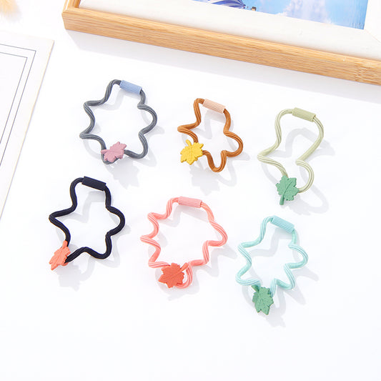 Stylish Maple Leaf M Shaped Hair Tie 2 PCS