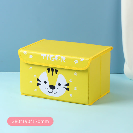 Animal Series Small Leather Cloth Storage Box (Yellow)