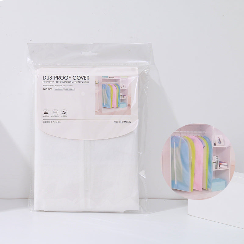 Non-Woven Fabric Dustproof Cover for Clothes (2 Count)(White)
