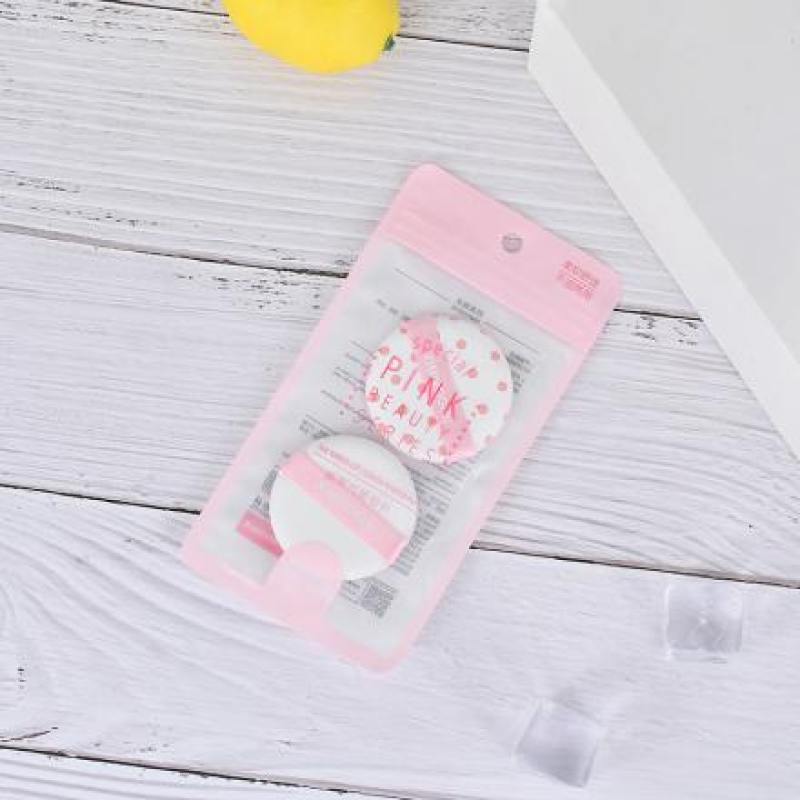 PINK Cushion Powder Puff Blender (2 Pcs)