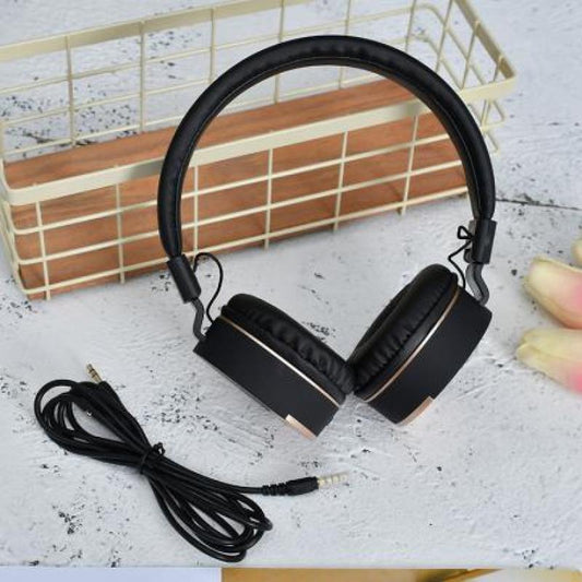 Simple Over-Ear Mega Bass Earphones-Black