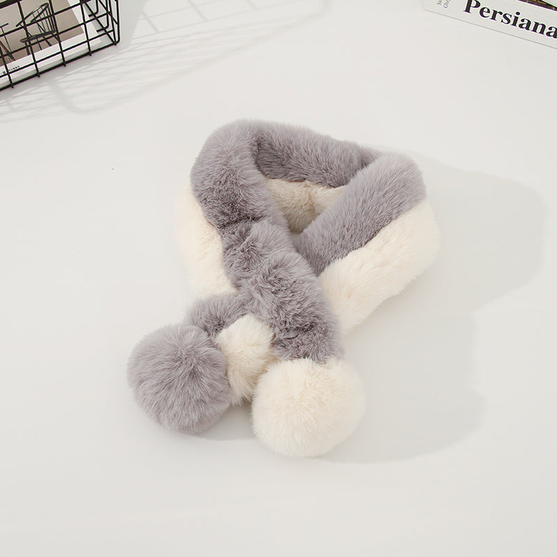 Adorable Fluffy Scarf-Gray