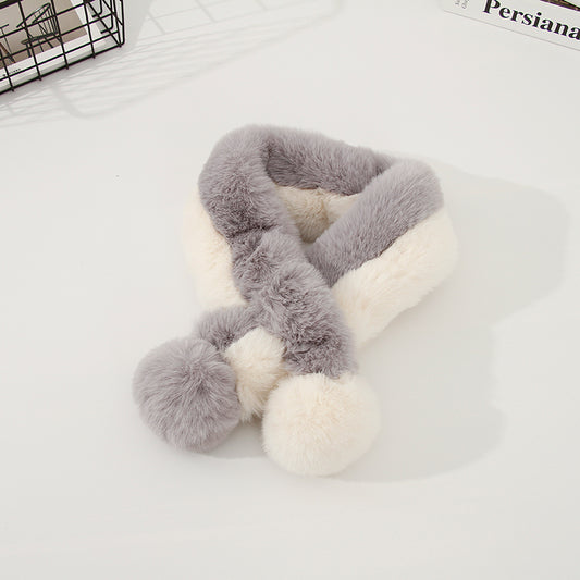 Adorable Fluffy Scarf-Gray