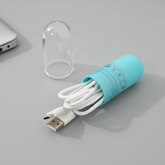 TYPE-C TPE Sync Charging Cable with Storage Case (White)(2m)