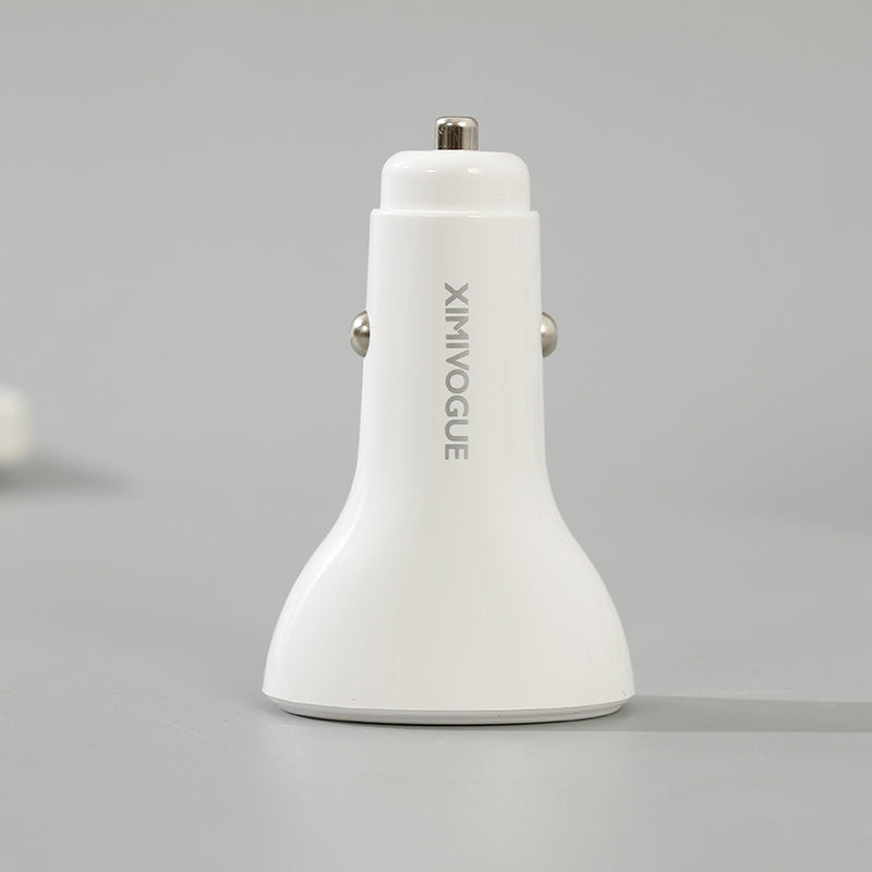 2.4A 12W Quick Charging Car Charger with Dual Ports -EC-06 (White)