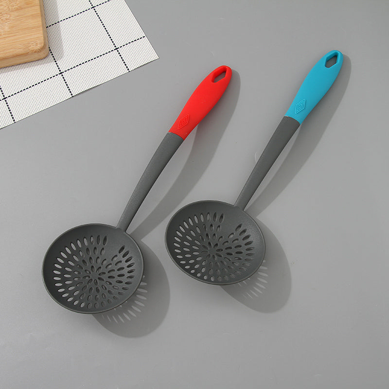 Nylon Skimmer Ladle For Non-Stick Pan (Red/Blue)