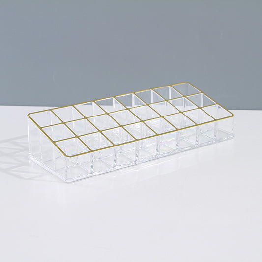 Large Gold-Plated Plastic Lipstick Organizer