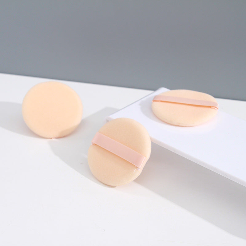 Double-sided Round Flocking Powder Puff 55mm (3 Count)
