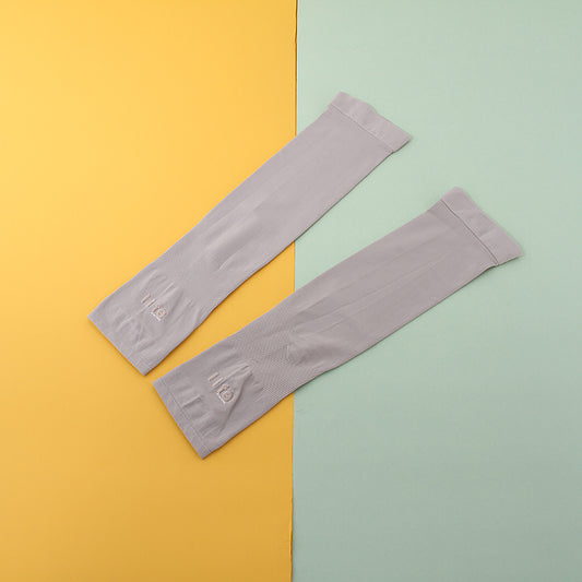 Letters Print Anti-Mosquito Cooling Arm Sleeves (Gray)