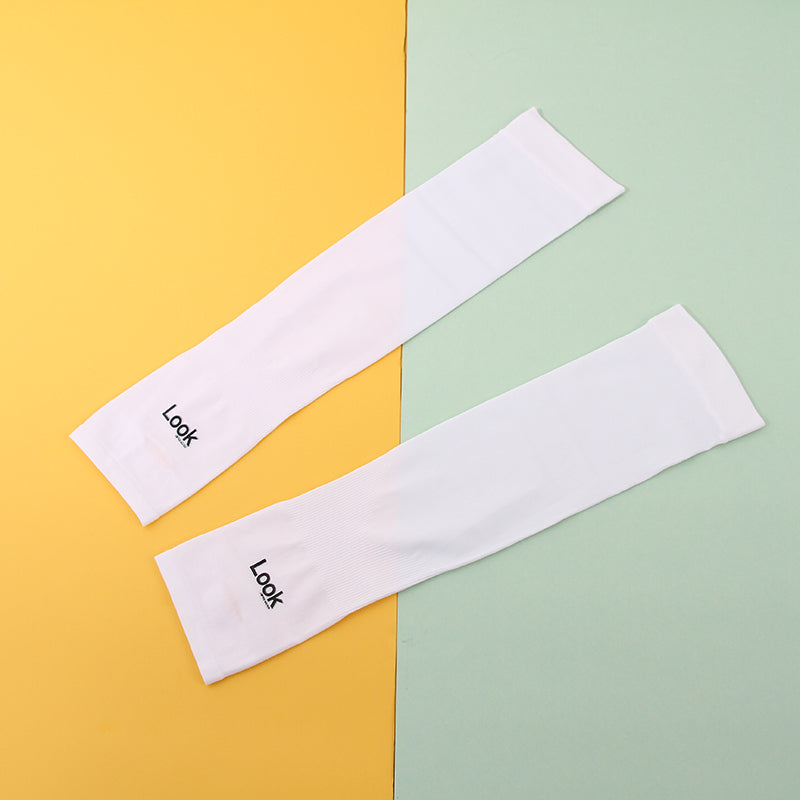 Letters Print Anti-Mosquito Cooling Arm Sleeves (White)