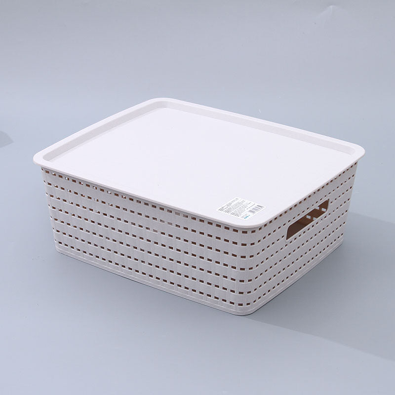 Wood Grain Plastic Storage Box – Small
