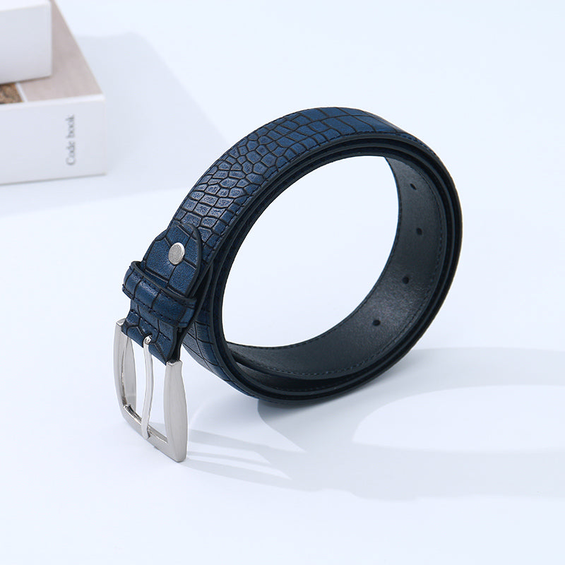 Men’s Stone Pattern Belt – Royal Blue