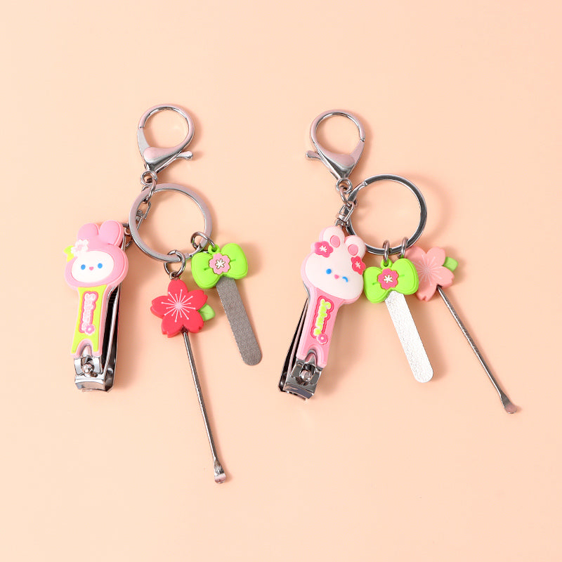Spring Nail Clipper Keychain