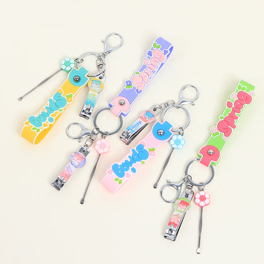 Spring Flowers Nail Clippers Keychain