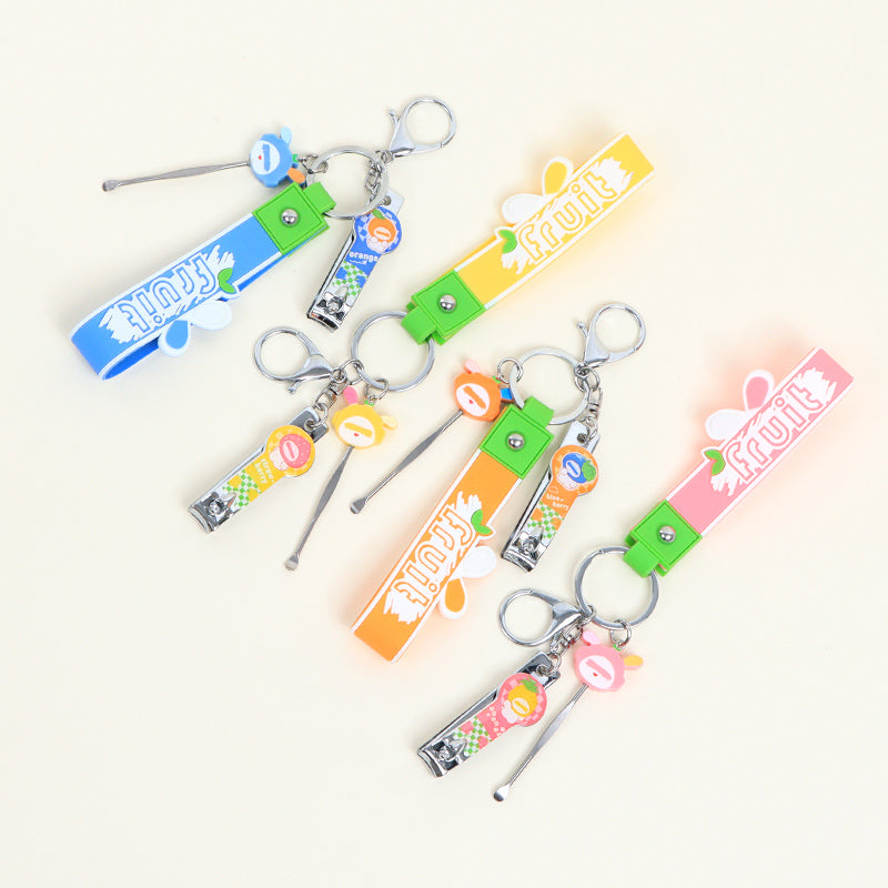 Fruit Bunny Nail Clippers Keychain