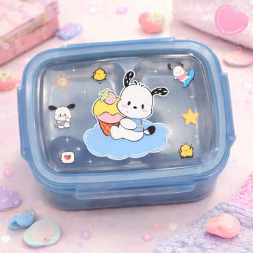 Kawaii Cartoon Lunch Box | Cute Kuromi, My Melody, Cinnamoroll & Pochacco Lunch Box | Leakproof Multi-Compartment Bento Box for Kids & Adults