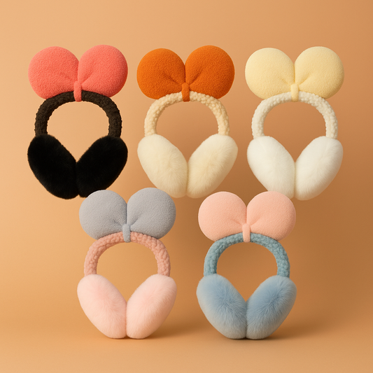 FrostyFluff™ Earmuffs with Bow (mix color)
