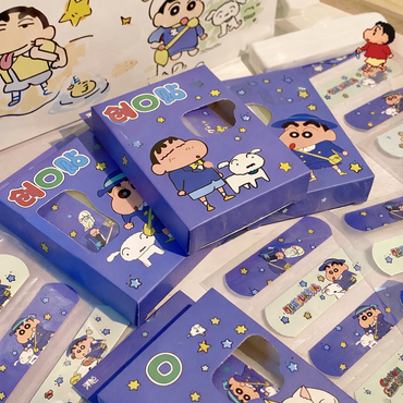 Shinchan Cartoon Printed Bandages (Pack of 20) – Cute Waterproof Adhesive Bandaids for Kids & Adults | Individually Wrapped Kawaii First Aid Strips
