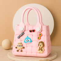 Cute Crocs Style Tote Bag with Cartoon Charms | Kawaii Waterproof EVA Handbag