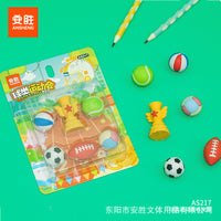 Kawaii Sports Ball Eraser Set | Cute Mini Erasers for Kids