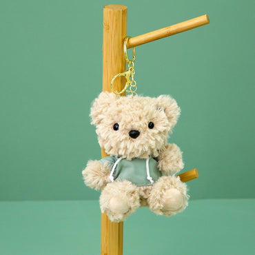 Kawaii Teddy Bear Plush Keychain | Cute Soft Toy Keyring for Bags, Backpacks & Gifts