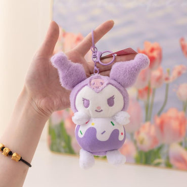 Sanrio Dessert Plush Keychains – Kuromi, My Melody & Cinnamoroll