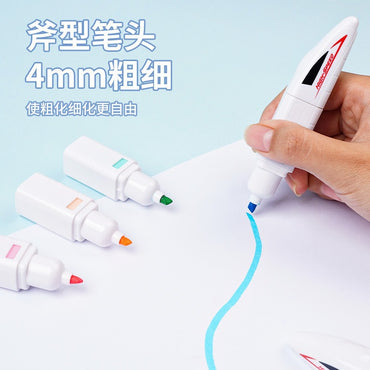 6-in-1 Modular Building Block Highlighter Pen Set | Stackable Multi Color Highlighter Marker | Kawaii Creative Study Stationery for School, College & Office