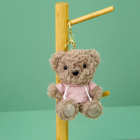 Kawaii Teddy Bear Plush Keychain | Cute Soft Toy Keyring for Bags, Backpacks & Gifts
