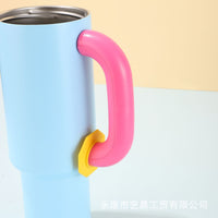 Kawaii Pastel Large Handle Straw Tumbler Cup (Single Piece)