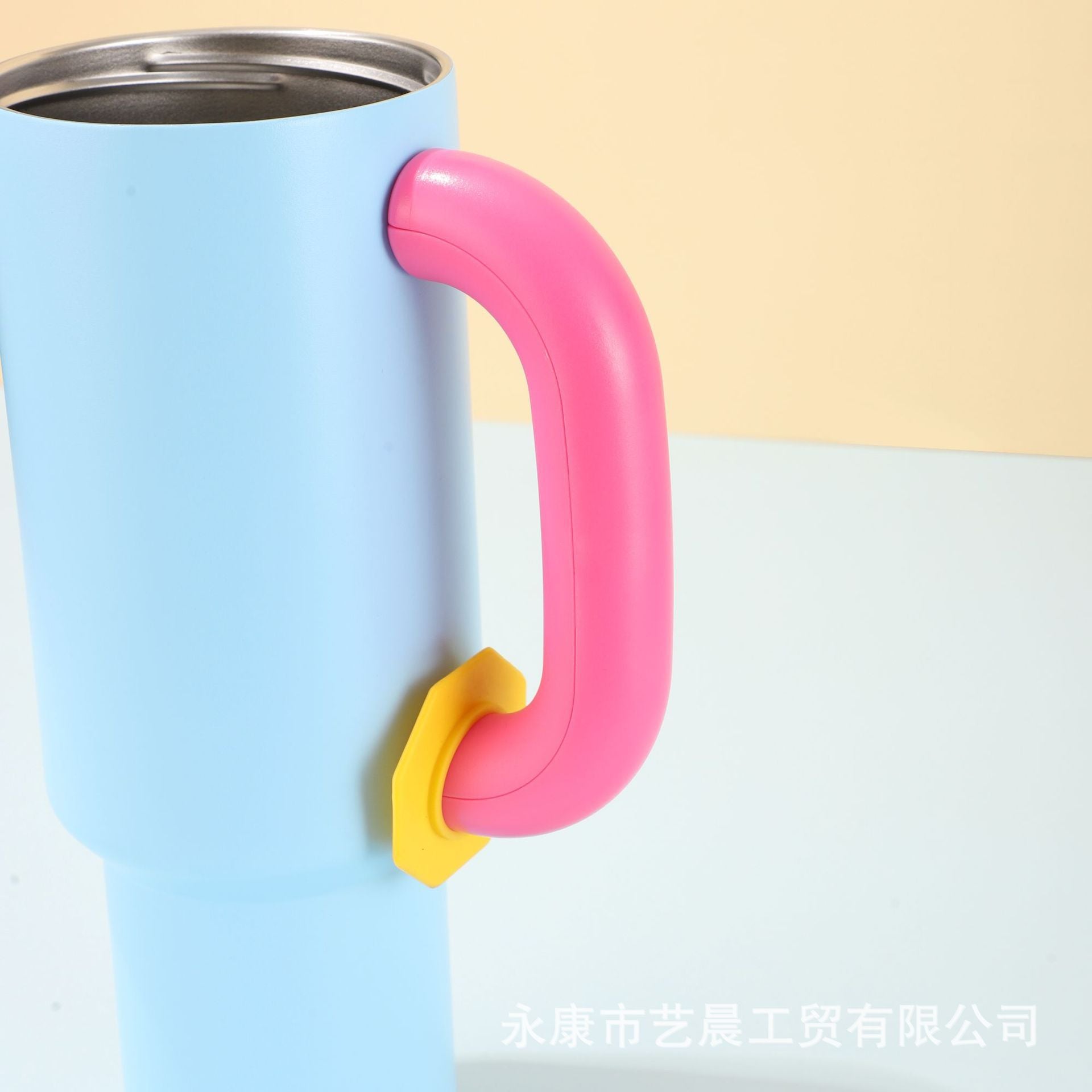 Kawaii Pastel Large Handle Straw Tumbler Cup (Single Piece)