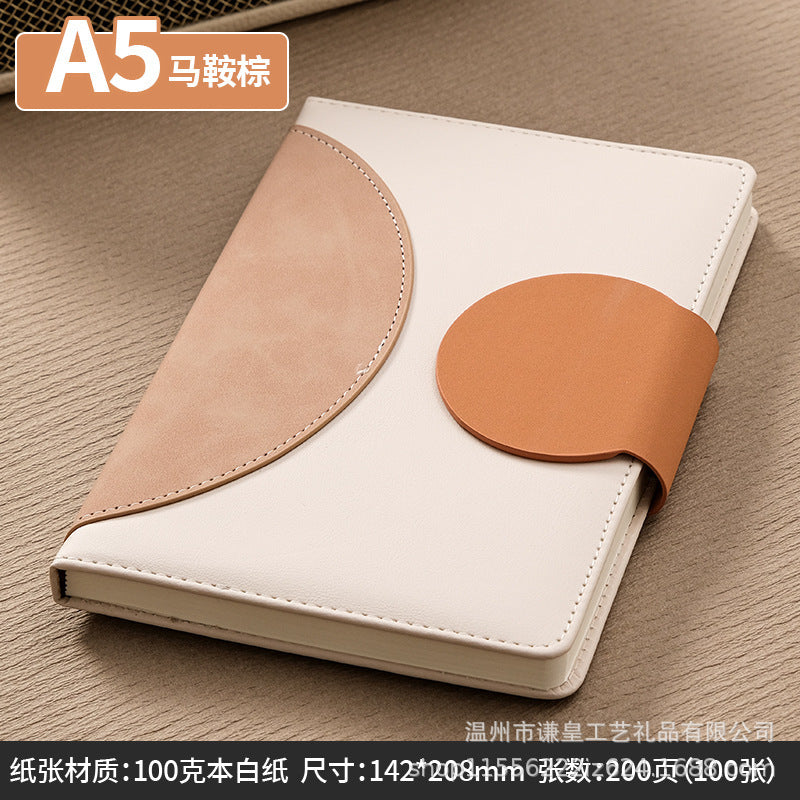 Elegant Premium Leather Cover Notebook – A5 Refillable Journal Diary for Office, Study & Personal Use