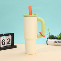 Kawaii Pastel Large Handle Straw Tumbler Cup (Single Piece)