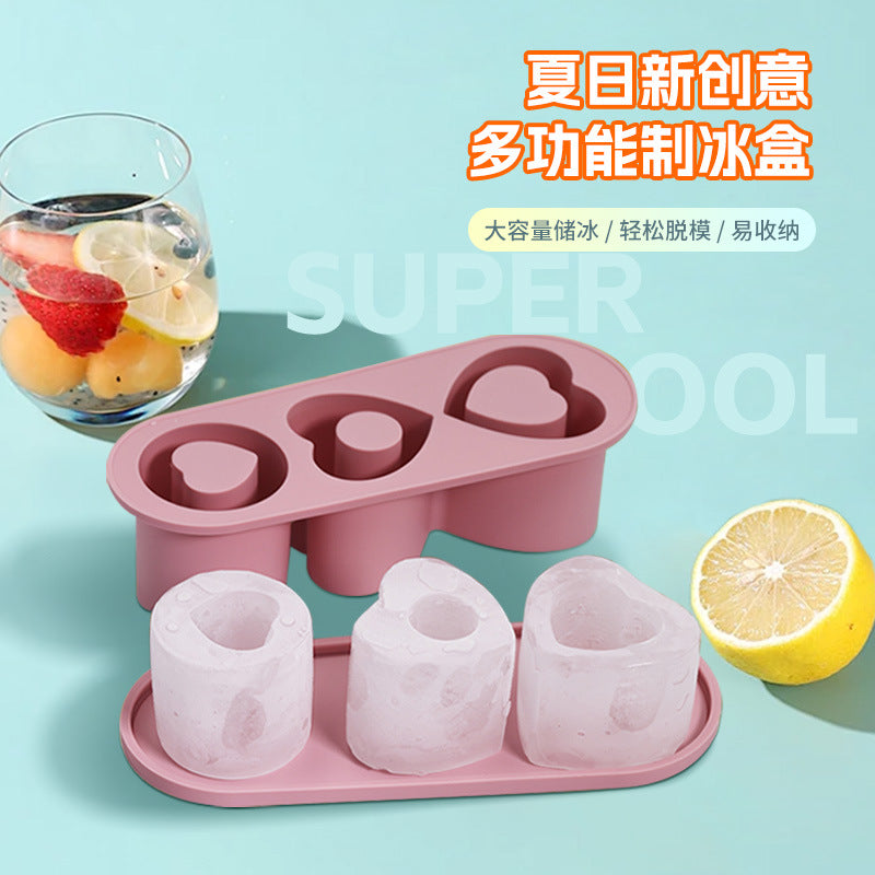 Heart-Shaped Ice Mold for Stanley Cup – Food-Grade Silicone Ice Cube Tray (Reusable & Leakproof)