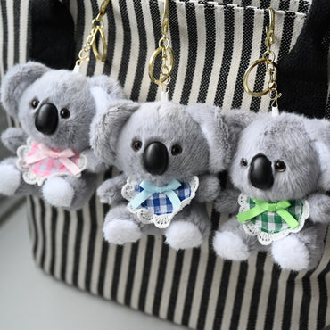 Cute Koala Plush Keychain (Random Color) | Soft Kawaii Koala Bag Charm & Key Holder