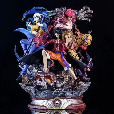 One Piece Trio Figure – Monkey D. Luffy, Trafalgar Law & Eustass Kid Premium Resin Statue | Anime Action Collectible Showpiece