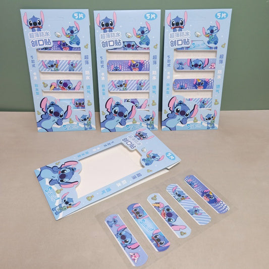 Stitch Cartoon Band Aids Pack of 25 | Cute Waterproof Adhesive Bandages for Kids & Adults | Kawaii First Aid Plasters