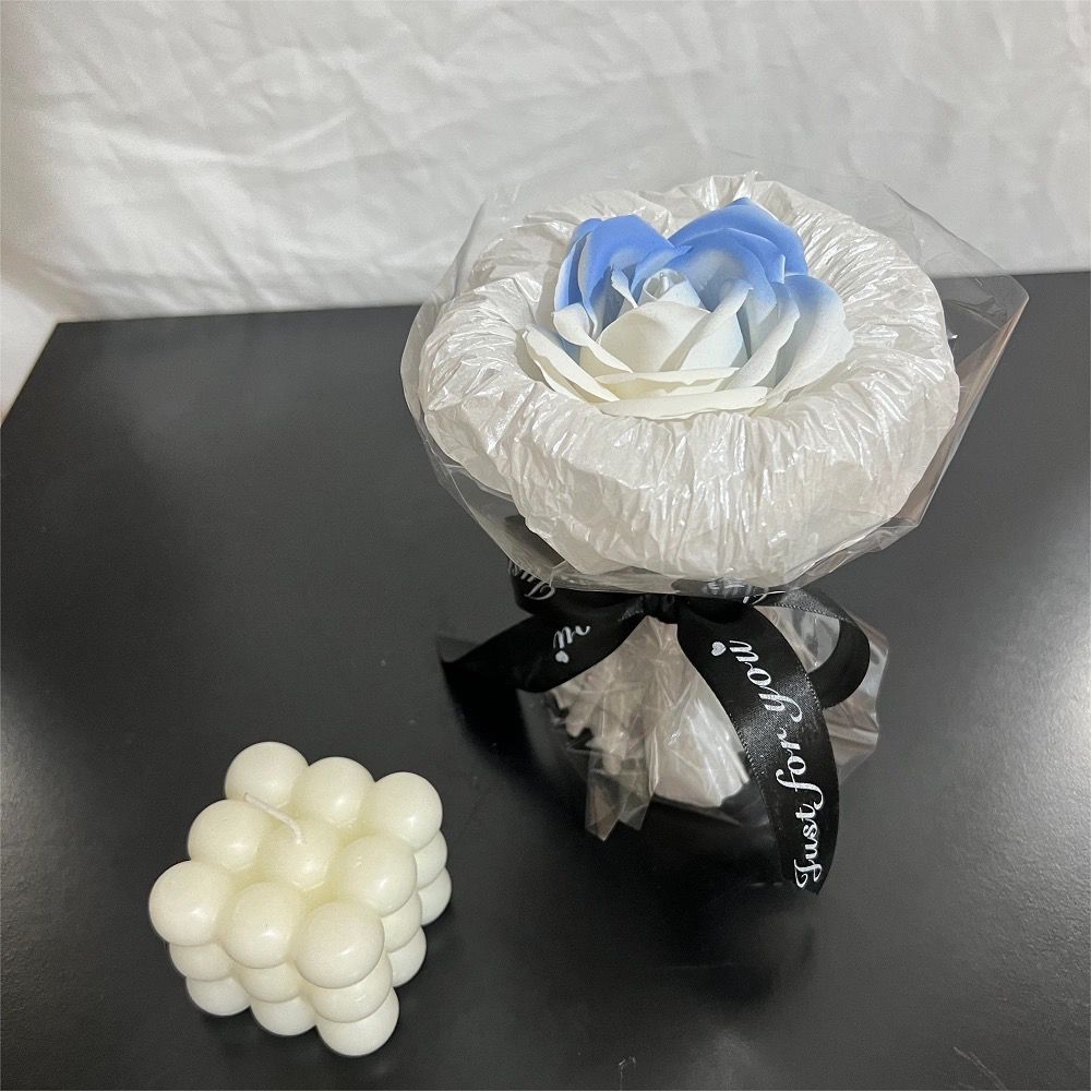 Single Rose Flower Bouquet – Elegant Artificial Rose Gift with Decorative Wrapping & Ribbon | Romantic Birthday, Anniversary, Valentine’s Day Gift