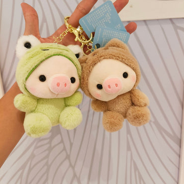 Kawaii Pig Plush Keychain – Cute Animal Soft Toy Keyring (Single Piece)