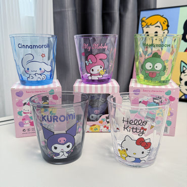 Sanrio Kawaii Cartoon ABS Plastic Cup (Single Piece) – Hello Kitty, Kuromi, My Melody, Cinnamoroll, Pochacco, Hangyodon | Cute Transparent Drink Cup