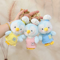 Cute Penguin Chef Plush Keychain – Soft Mini Plush Toy with Apron | Kawaii Penguin Doll Keyring for Bags & Gifts